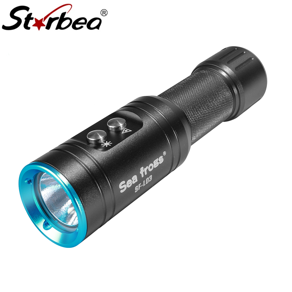 Underwater Flashlight - Strbea ไฟฉาย LED 1000ลูเมน,ไฟฉายที่มีประสิทธิภาพ IPX8มืออาชีพกันน้ำโคมไฟใต้น้ำชาร์จไฟได้