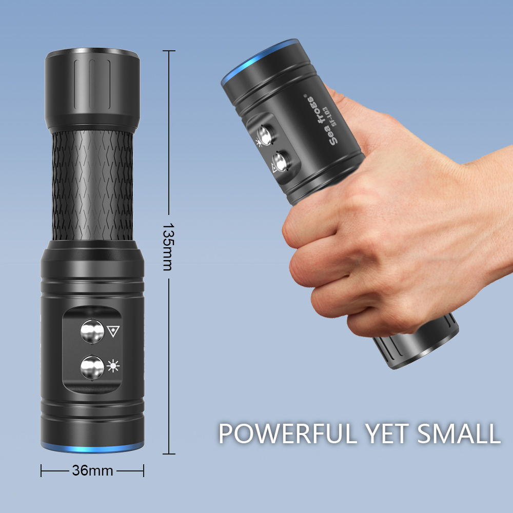 Strbea ไฟฉาย LED 1000ลูเมน,ไฟฉ - Underwater Flashlight บทวิจารณ์และราคา