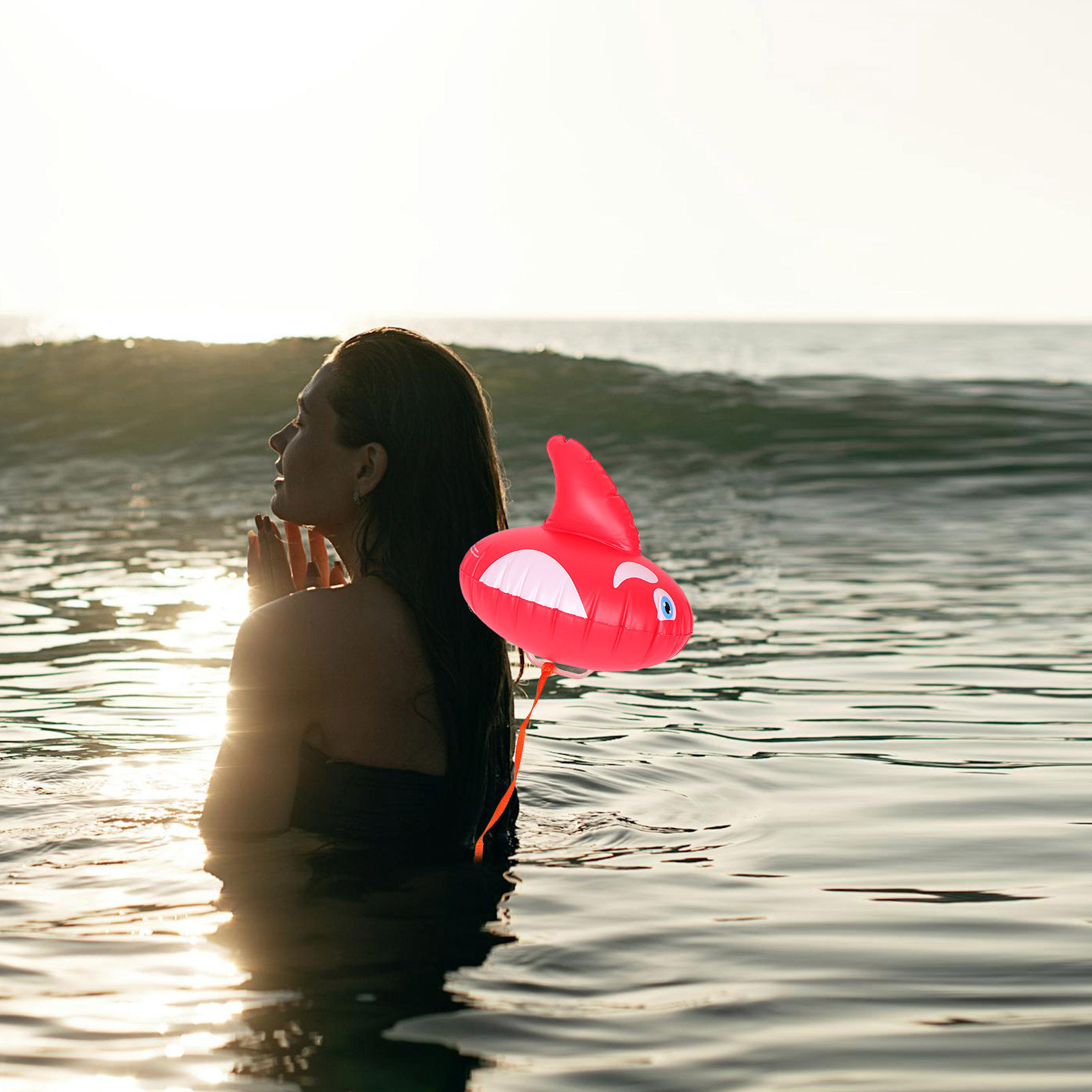 ทุ่นว่ายน้ำแบบพองลม สายรัดเอวป - Swim Buoy Open Water บทวิจารณ์และราคา